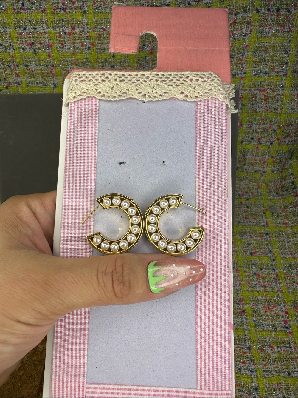 AA great Gold Pearl-Accented Hoop Earrings - Women's Jewelry